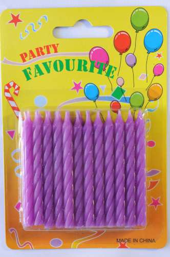 Purple Twist Candles - Click Image to Close
